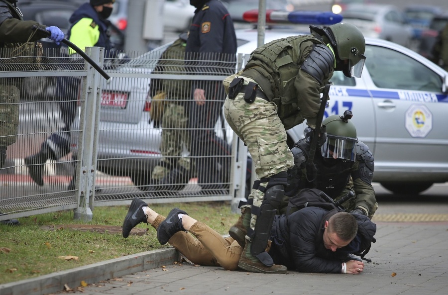 Protesty v Bielorusku.