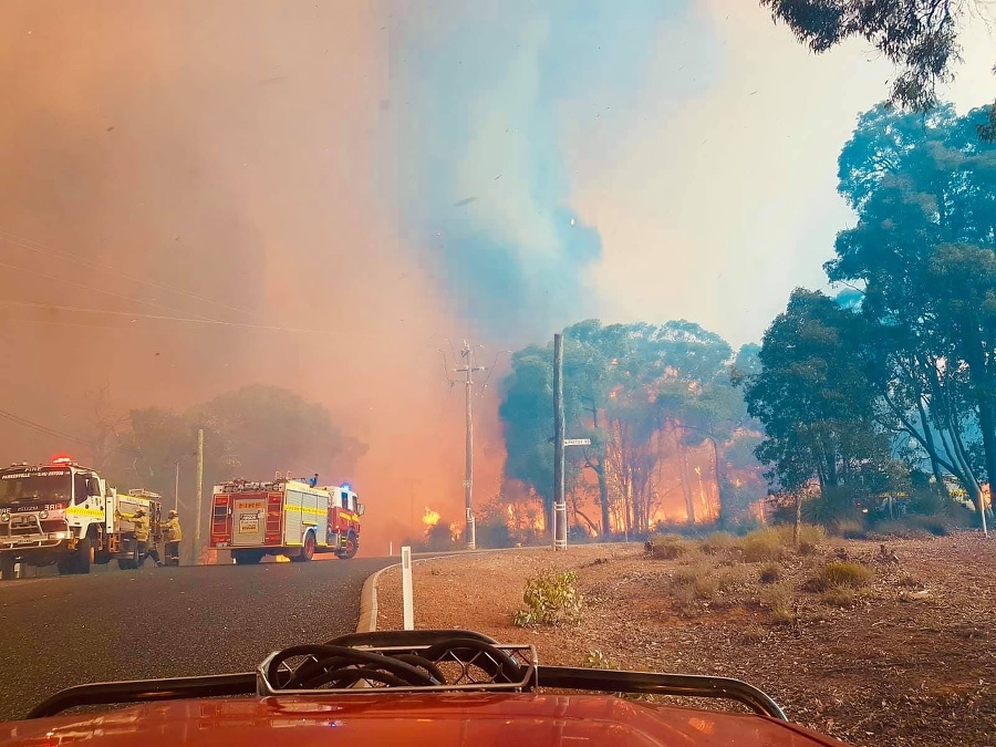 Požiar v austrálskom Perthe.