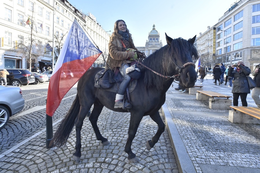 Na pražskom Václavskom námestí