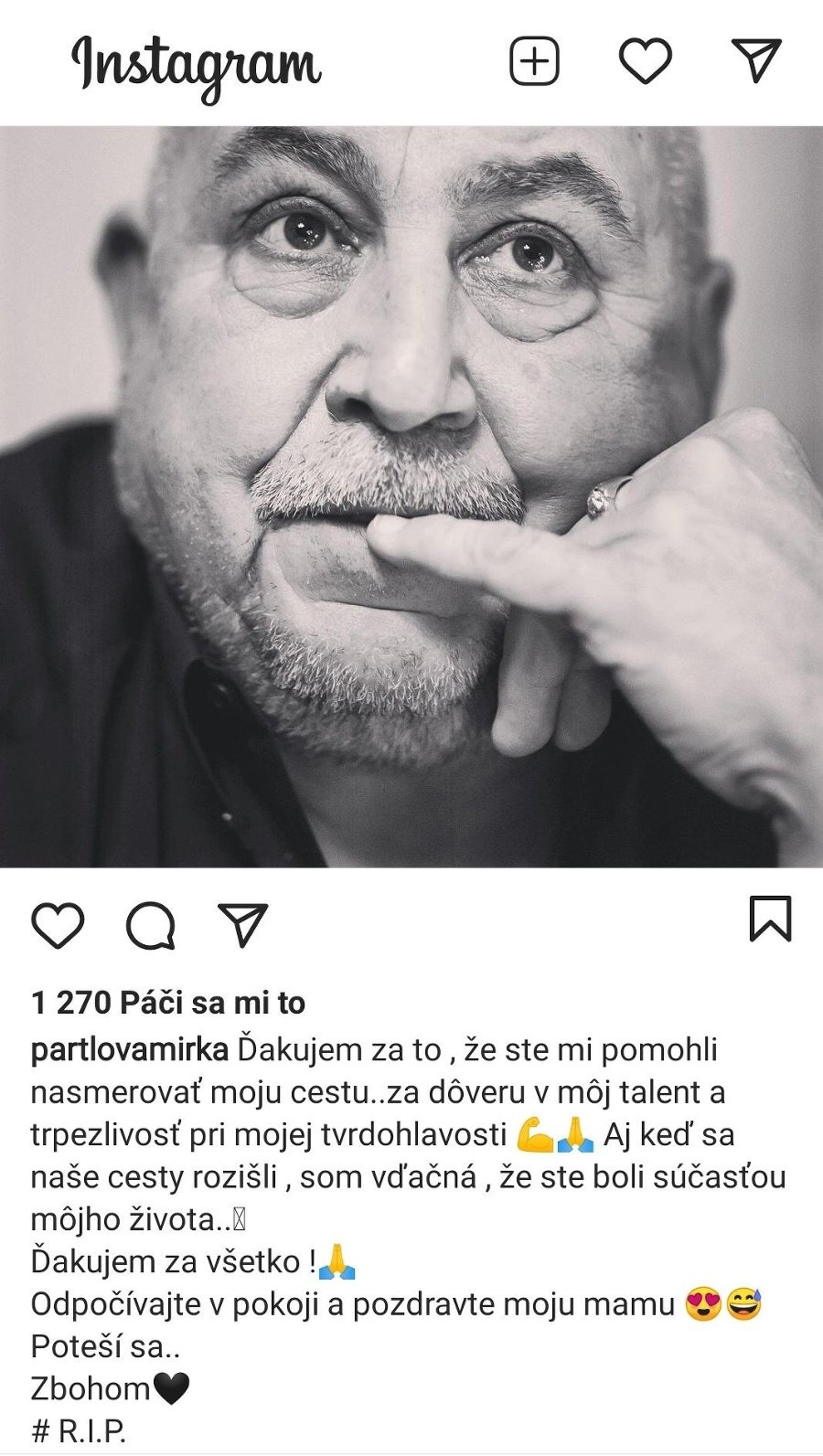 Herečka Mirka Partlová a