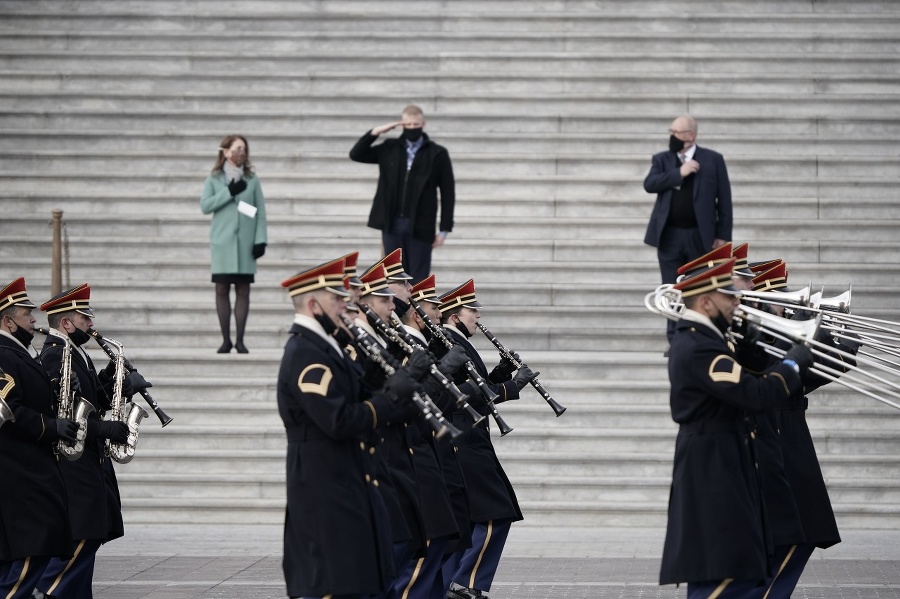 Nácvik inaugurácie Joea Bidena.