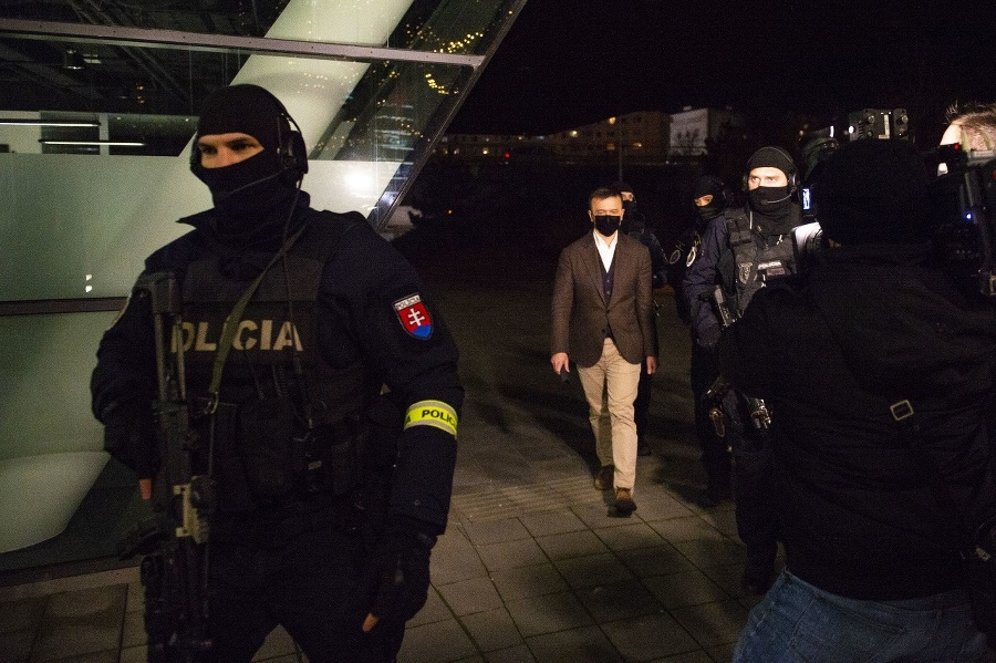 Podnikateľ Jaroslav Haščák počas zadržania