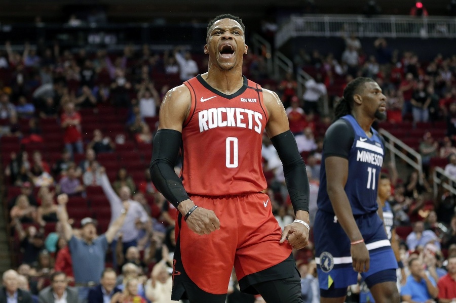 Hráč Houstonu Russell Westbrook