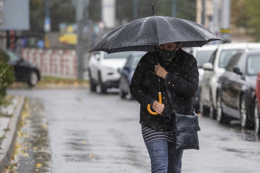 Silný dážď v Bratislave