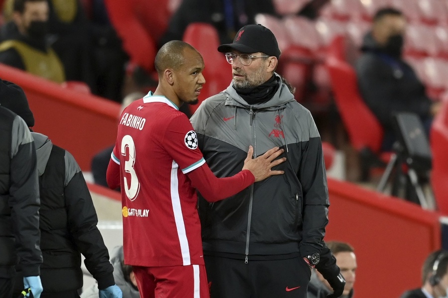 Zranený futbalista Liverpoolu Fabinho