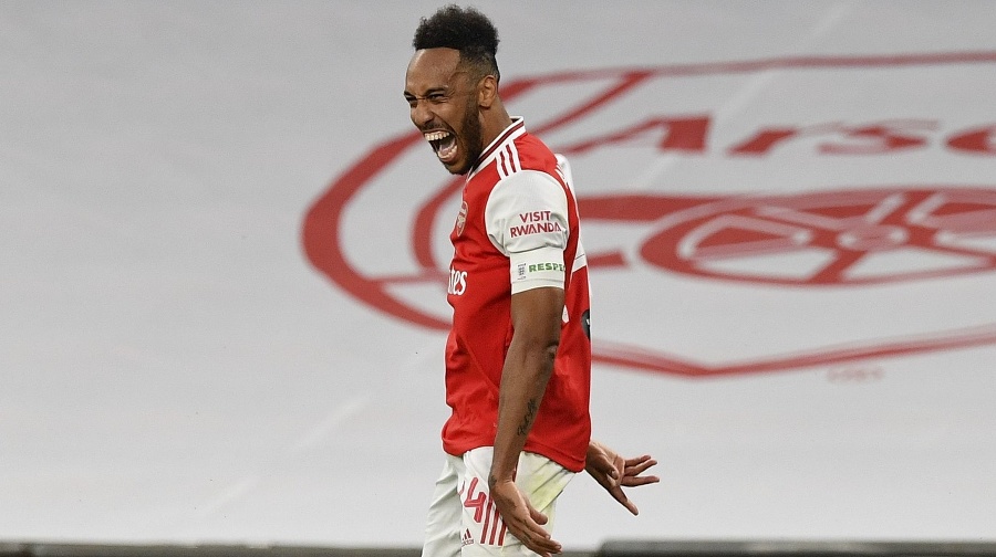 Futbalista Arsenalu Londýn Pierre-Emerick Aubameyang.