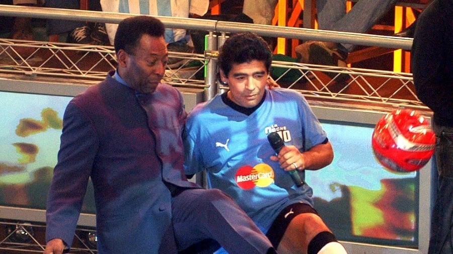 Pelé a Diego Maradona.