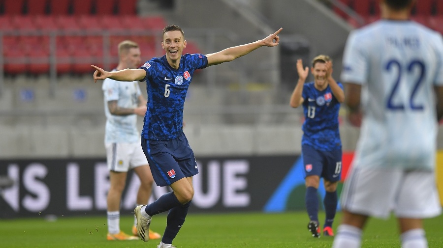 Slovenskí futbalisti zvíťazili nad Škótmi 1:0.