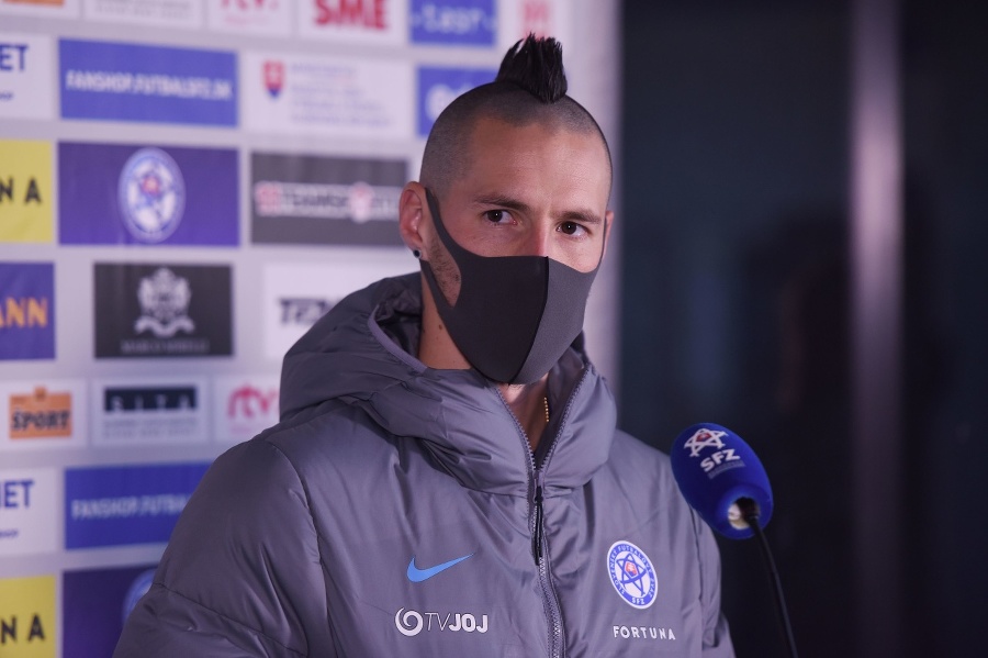 Marek Hamšík počas tlačovej