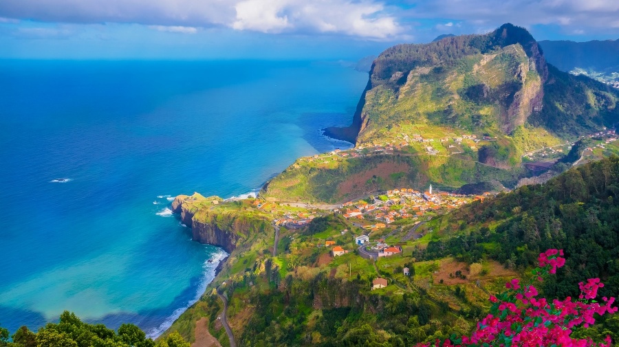 Aerial view over Faial
