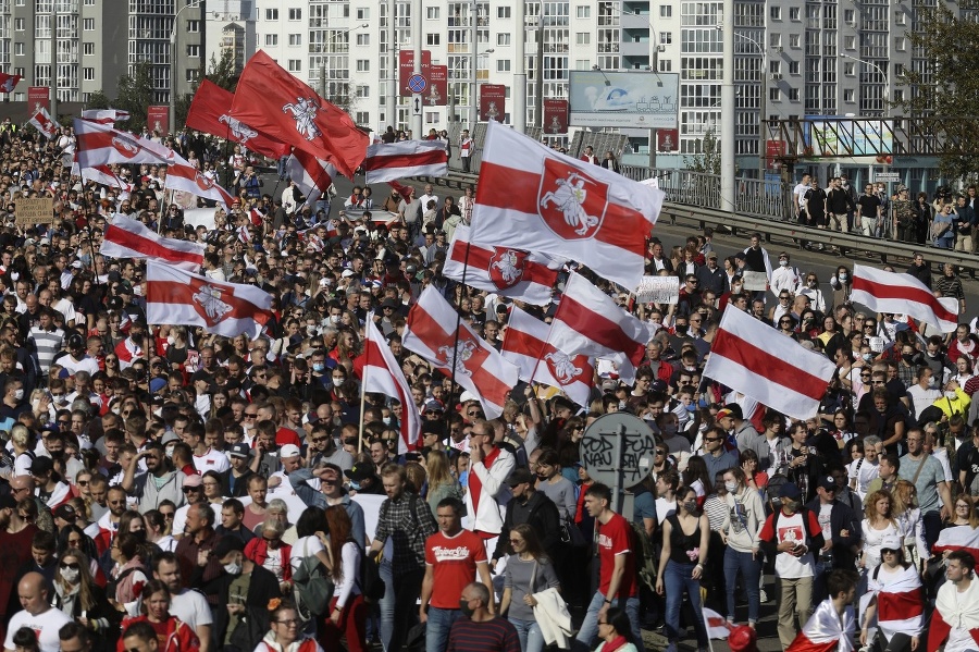 Masové protesty v Bielorusku