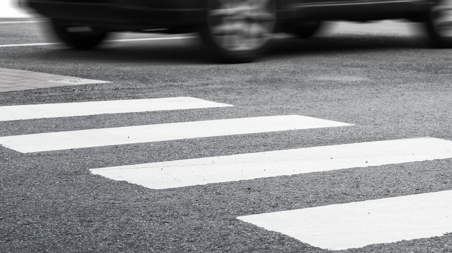 Pedestrian crossing road marking