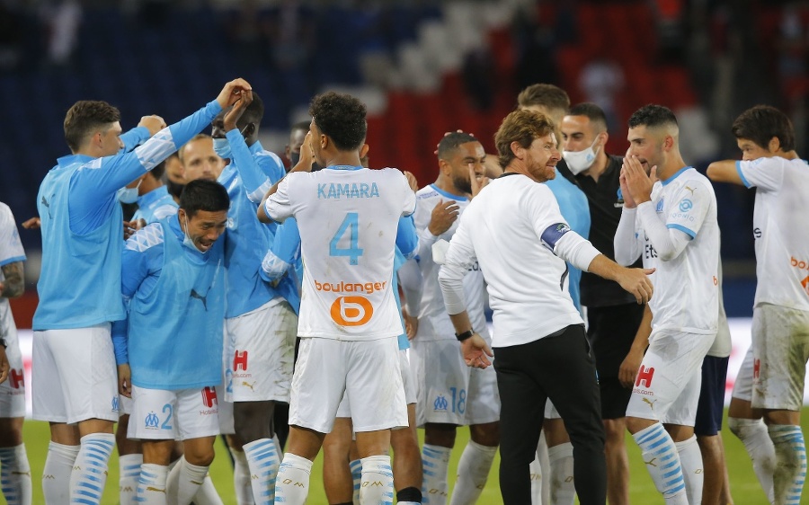 Hráči Marseille po výhre