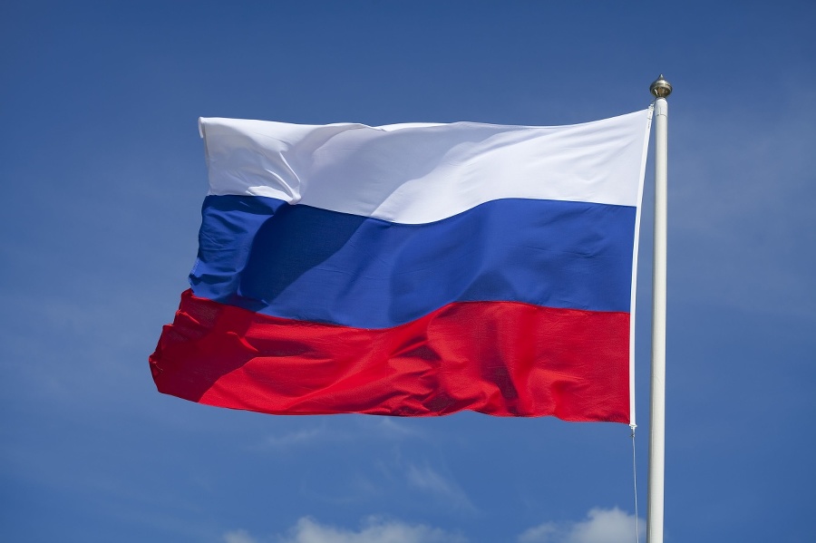 The flag of Russia