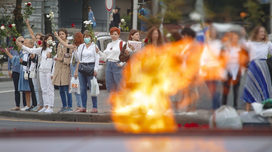 Protesty v Bielorusku neutíchajú.