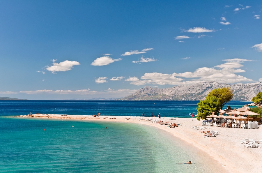 Sunny beach at Makarska,