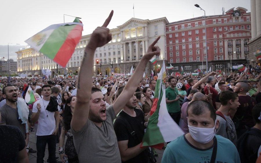 Protesty proti súčasnej bulharskej