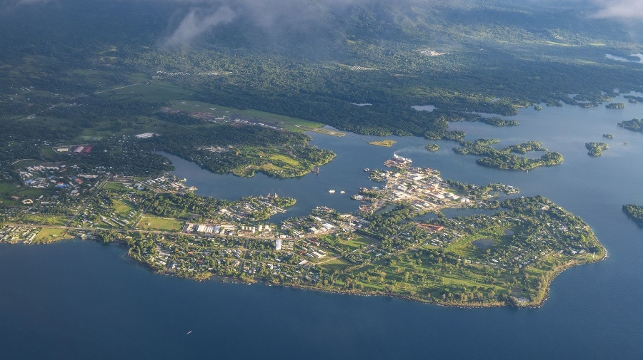 Early morning aerial view