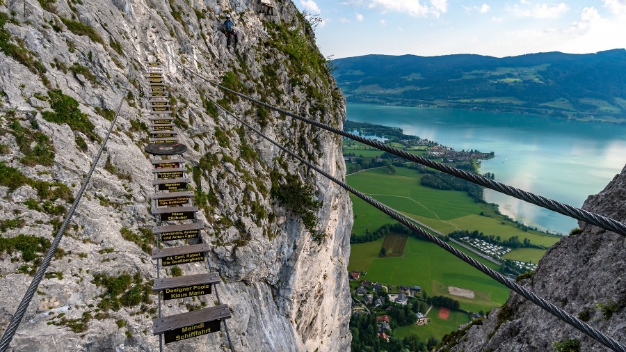 Climbing on the Drachenwand