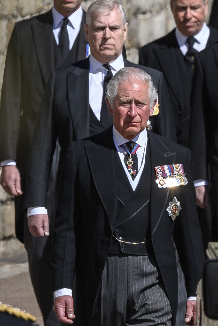 Princ Charles na pohrebe