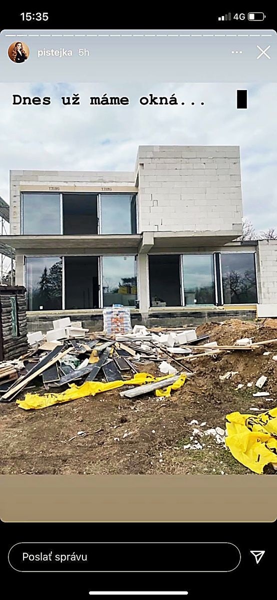 Dnes už vilka stojí a návrhárku čaká čoskoro zariaďovanie.