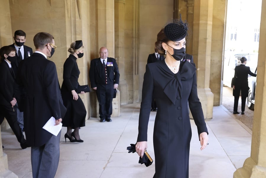 Vojvodkyňa Kate na pohrebe