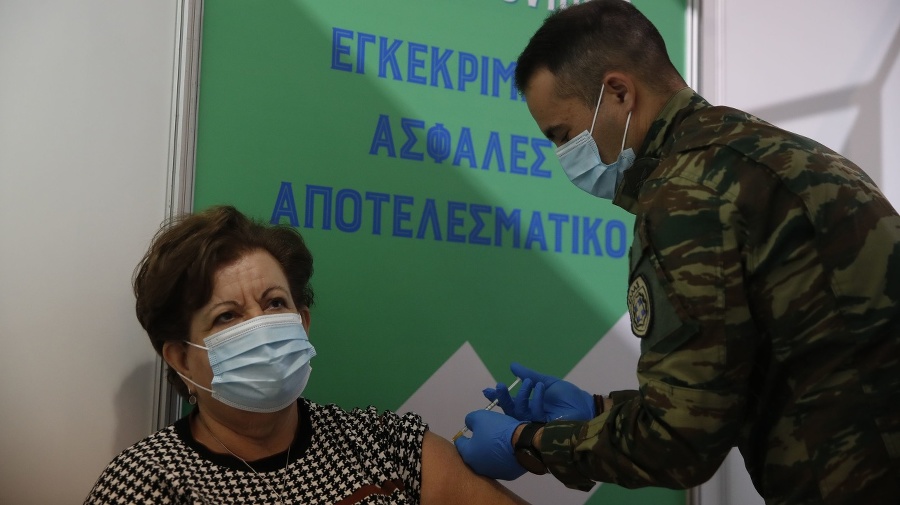 Očkovanie v Grécku.