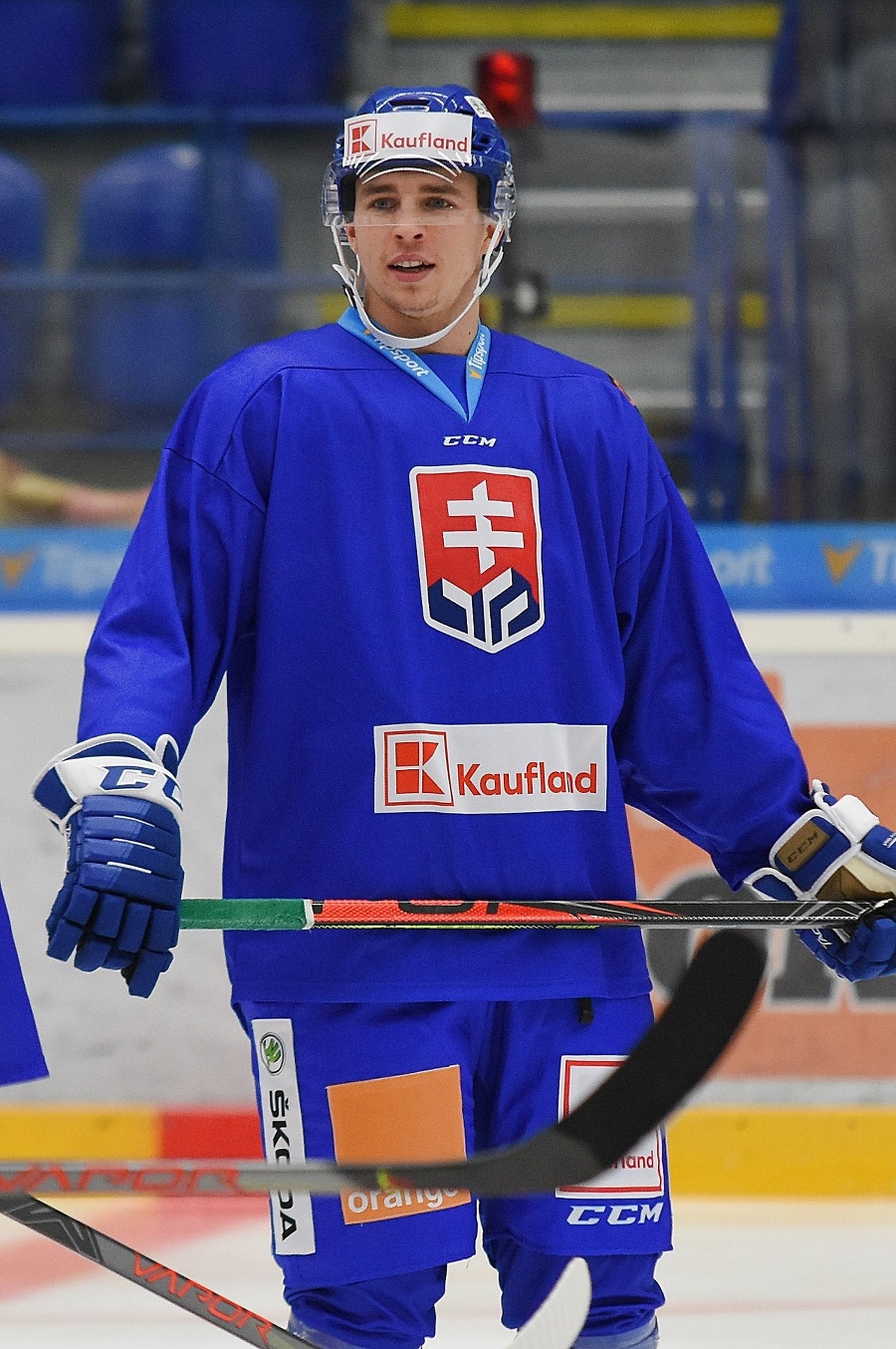 Na snímke hráč slovenskej hokejovej reprezentácie Kristián Pospíšil na úvodnom tréningu pred turnajom Kaufland cup 2020 v Poprade 4. februára 2020.