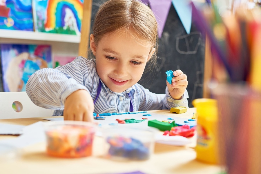 Portrait of smiling little