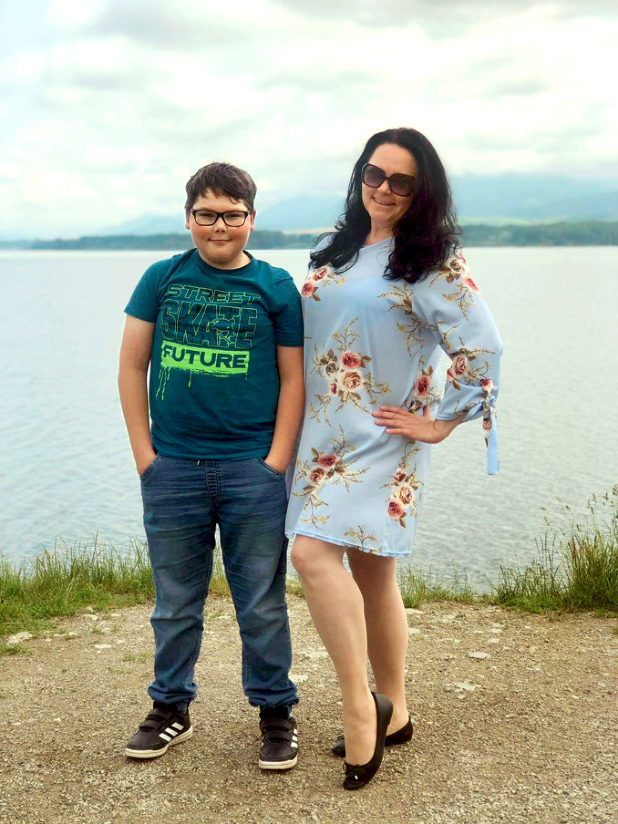 Timotej (12) a mamička Veronika (41), Liptovský Mikuláš
