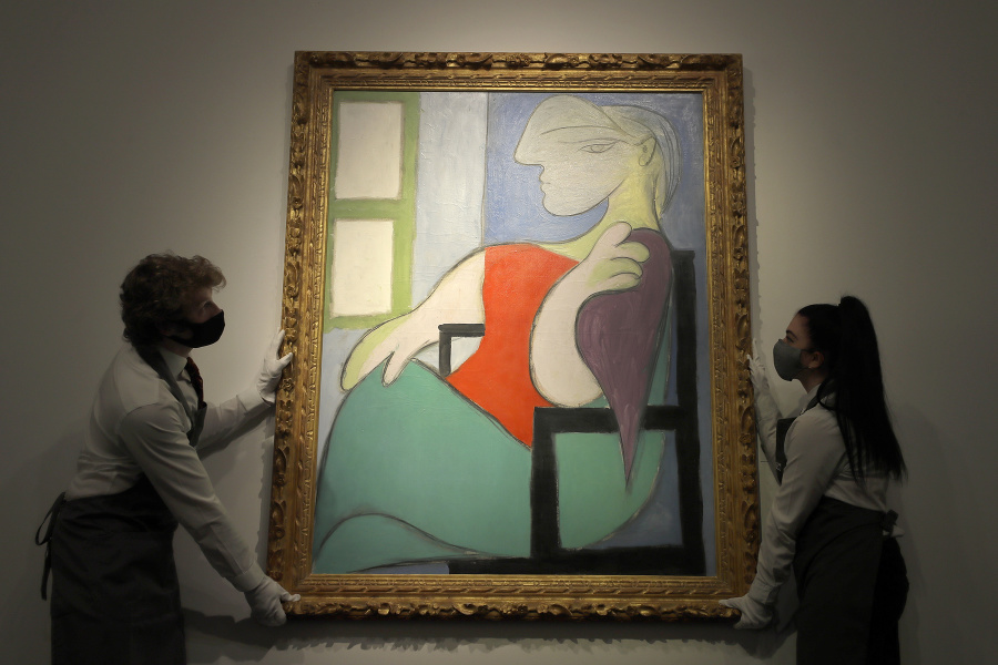 Picassova maľba Žena sediaca
