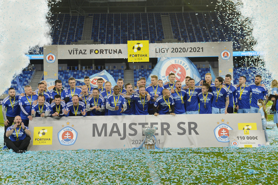 Slovan Bratislava oslavuje titul