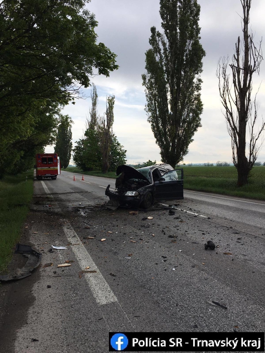 Mladý vodič narazil do stromu, cestu medzi Trnavou a Bučanmi uzavreli.