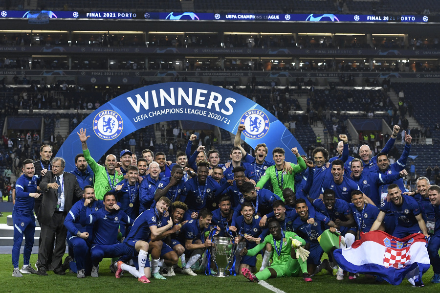 Futbalisti Chelsea oslavujú víťazstvo