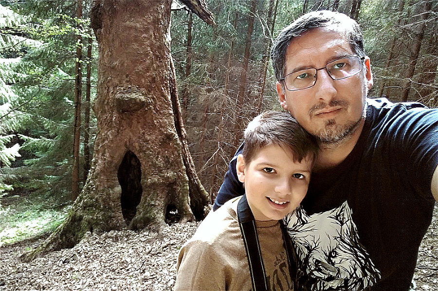Samuel (10) a otecko Jaroslav (40), Kremnica