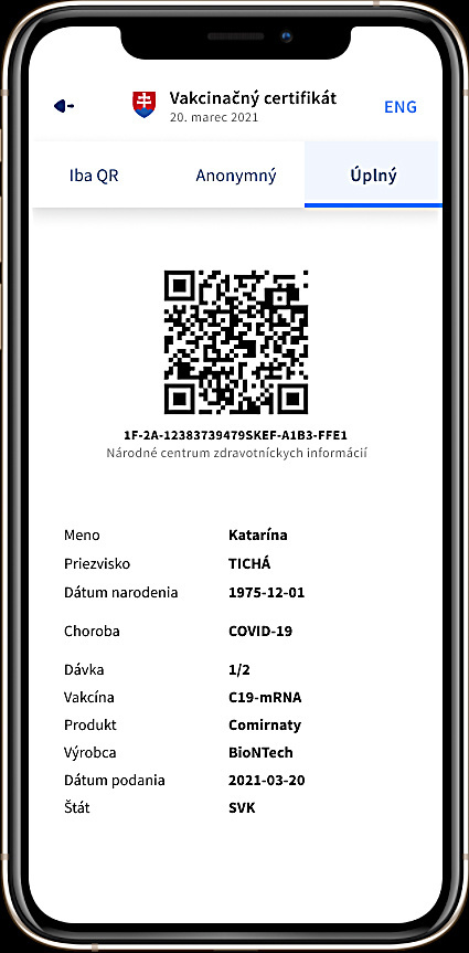 Štátny COVID pas