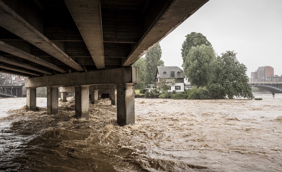 Záplavy v Belgicku.