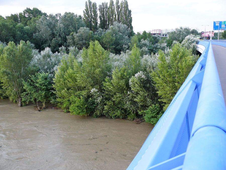 Vysoká hladina rieky Dunaj