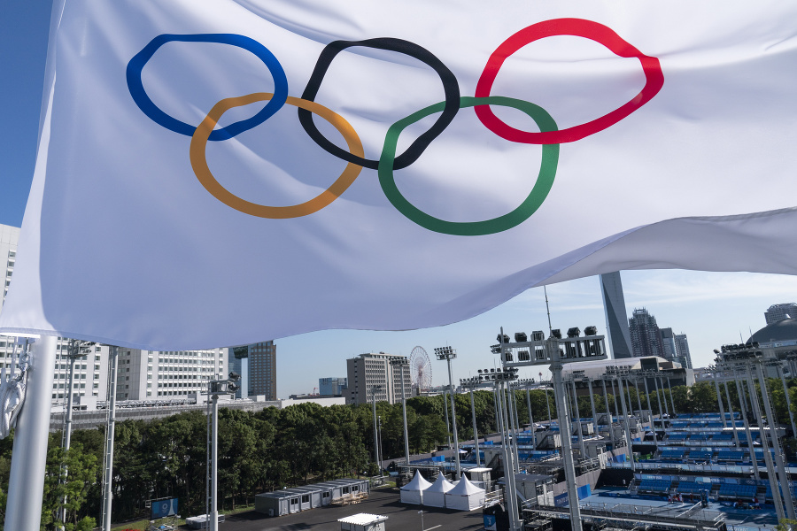Olympijská vlajka v Tokiu