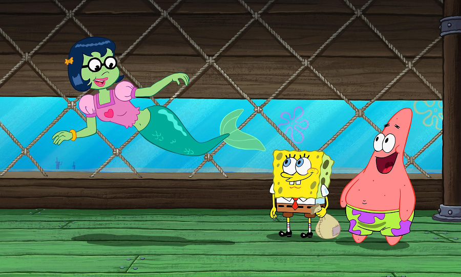 Animovaný seriál Spongebob.