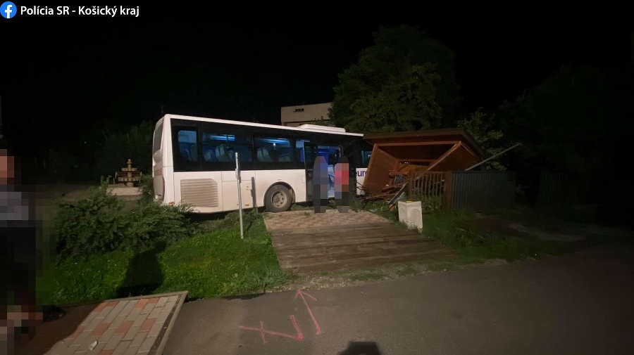 Autobus pri nehode vo