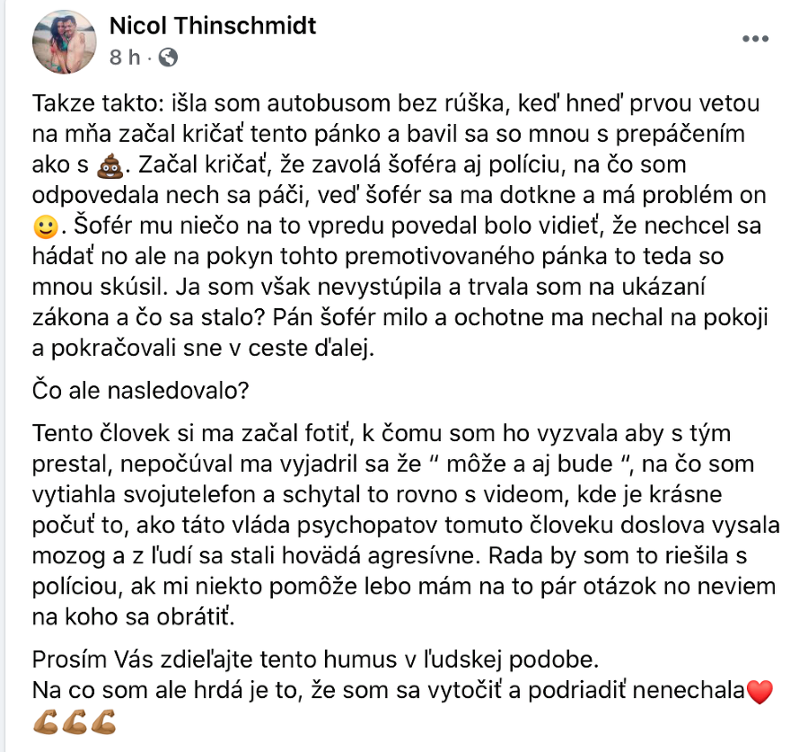 Nicol sa dobrovoľne priznala k porušovaniu opatrení.