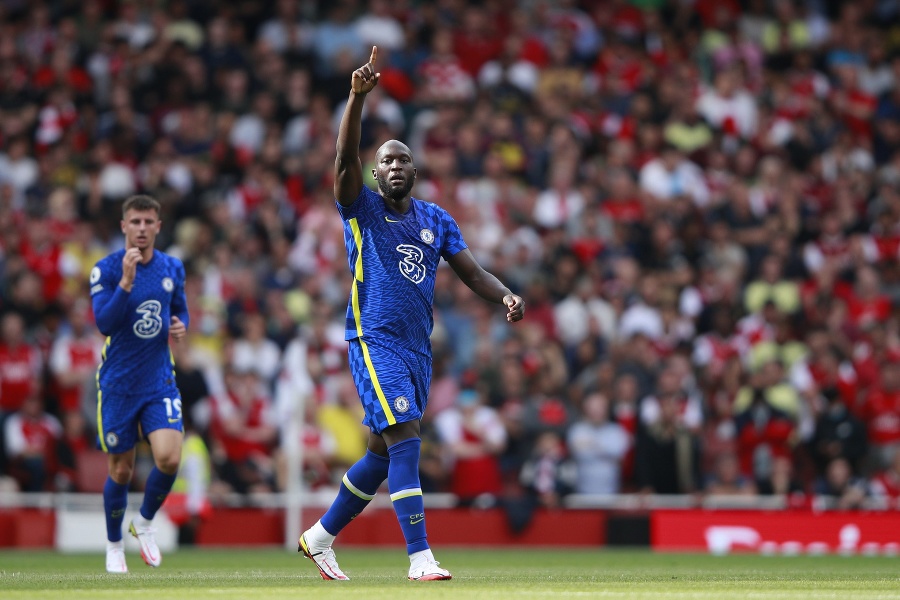 Lukaku po strelení gólu do siete Arsenalu.