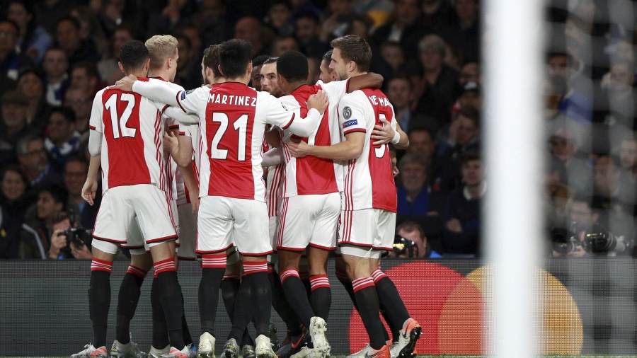 Hráči Ajaxu Amsterdam. (Ilustračné