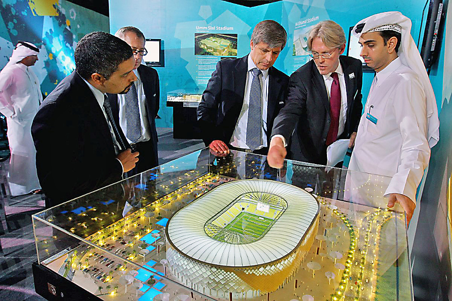 Miniatúra štadiónu v Katare.