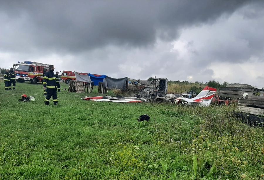 Nehoda lietadla neďaleko Skalice.