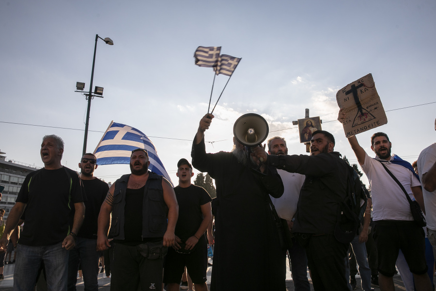 V Aténach protestovali odporcovia