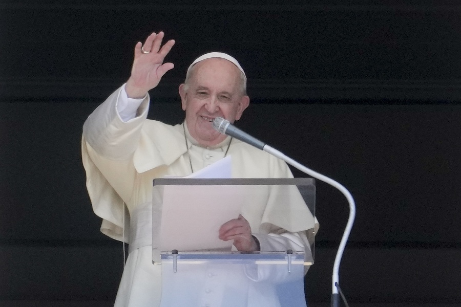 Pápež František počas nedeľnej