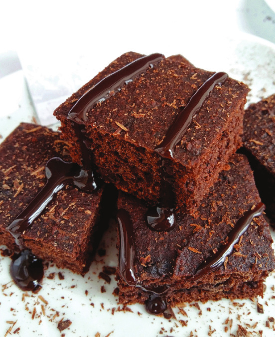 Nadýchané
brownies s kúskami čokolády