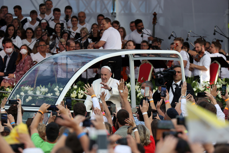 Pápež František počas návštevy